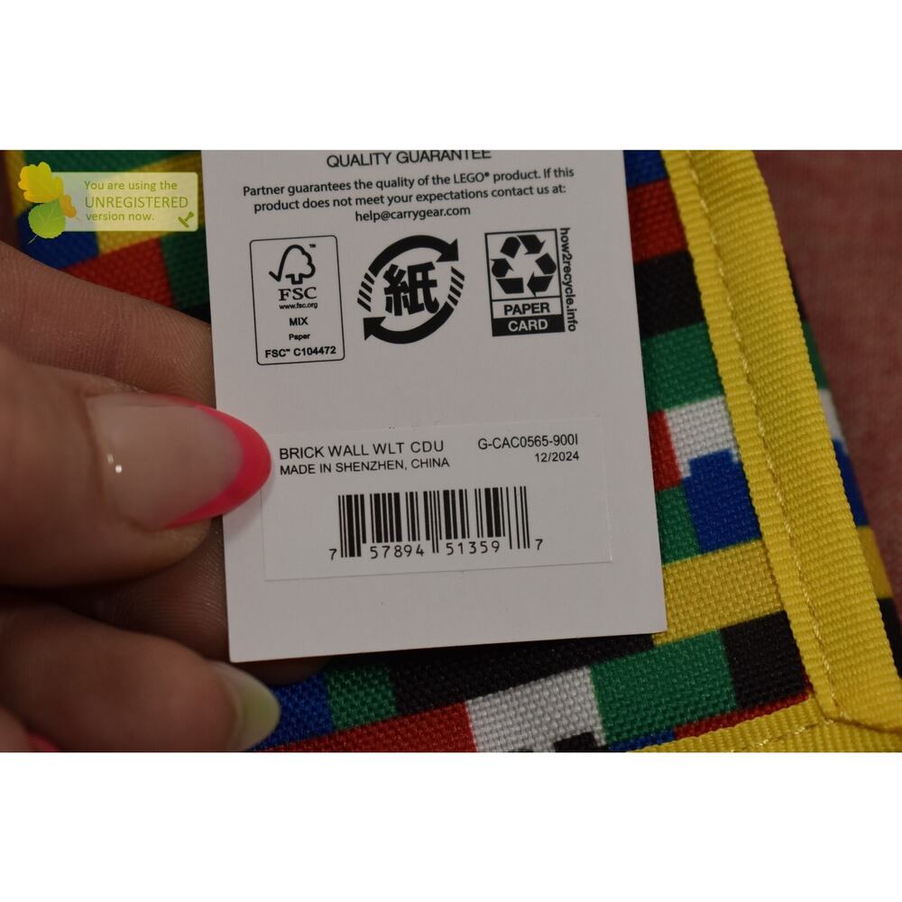Lego Tri-Fold Wallet Brick Wall Color-- - Picture 6 of 6